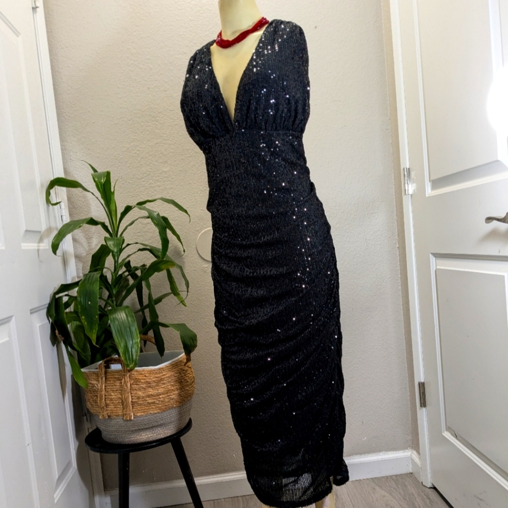 Plus Size Sequin Gown